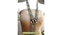 Long Necklace Layer Beading Glass